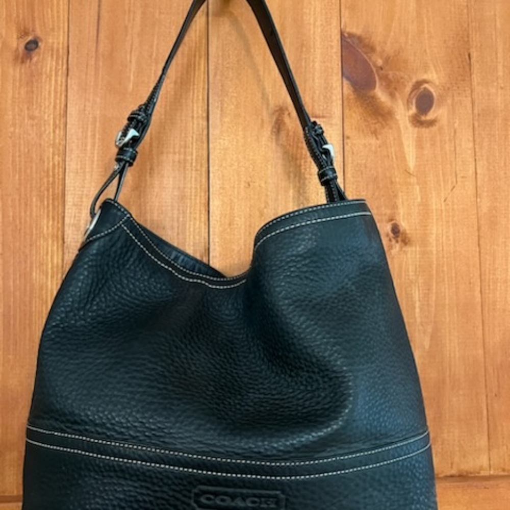 Large Coach Black Shoulder Bag